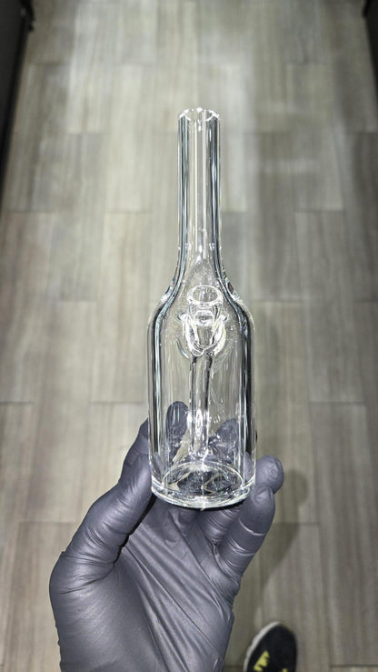 The Glass Mechanic - Clear Encased Opal Sake Bottle