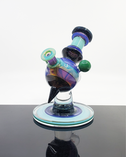 Kaijun Express Rig Cajun Glass Two-Tone Crushed Opal Heliosphere – Limited Edition 14mm H – HG