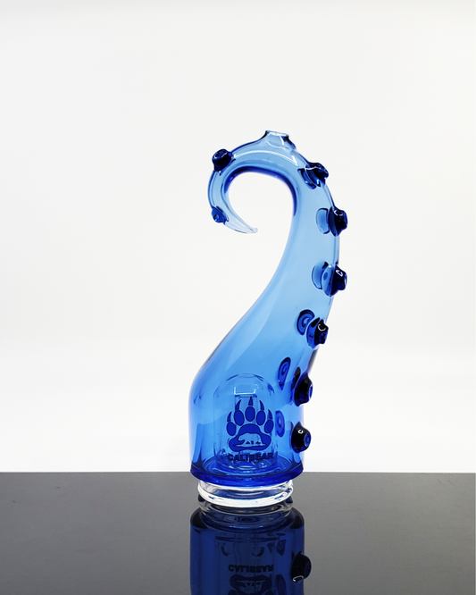  Calibear Glass Encased Peak OG & Pro Tentacle Attachment featuring full color design and a 6-hole perc for smooth filtration.