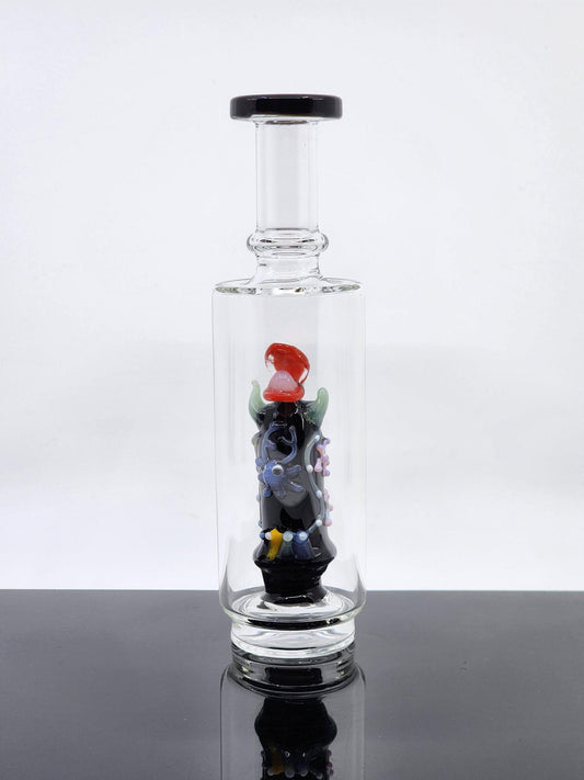 Canna King Crab/Fish Puffco Attachment for Peak and Peak Pro (V1 & V2), featuring a 4-hole perc for smooth hits, height: 7", diameter: 1.5.