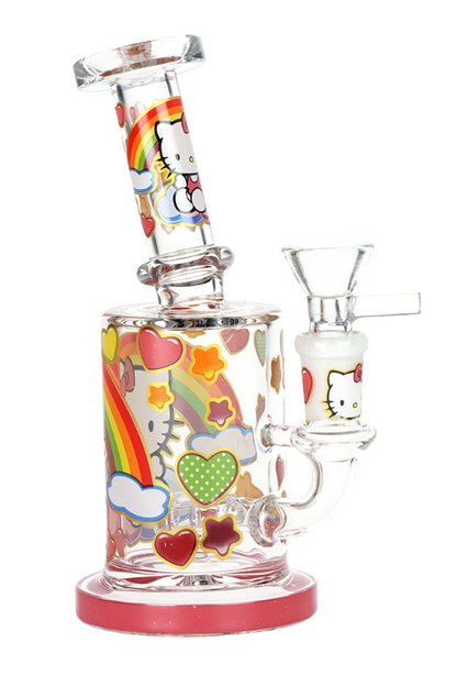 Salutations Kitty Glass Water Pipe