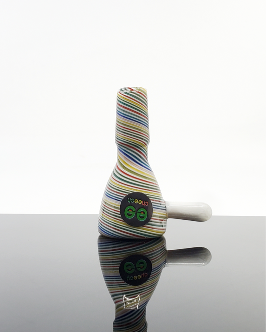  Cheech Glass 14MM Line Worked Slide featuring vibrant handcrafted patterns and artistic details.