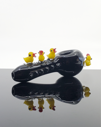 Cheech Glass Duck Love Spoon Pipe featuring a fun duck-themed design, adding personality to any glass collection.