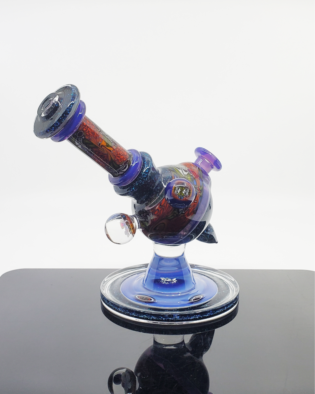 Kaijun Express Rig Cajun Glass Chip Stack Heliosphere – Artisanal 14mm Dab Rig with Layer – HG