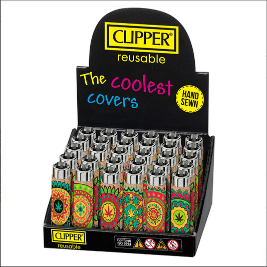  Clipper Cork Sleeve Lighter Mary Jane in assorted colors, featuring a cork and silicone sleeve with electric and refillable gas functionality.