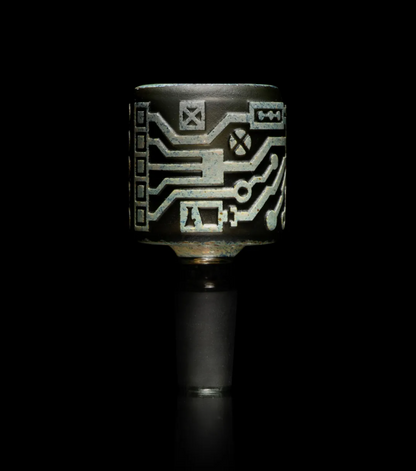 Milkyway Glass - Circuitboard Shadow Art Frit Bowl