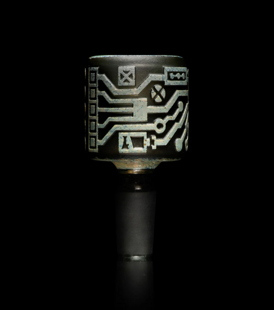 Milkyway Glass - Circuitboard Shadow Art Frit Bowl