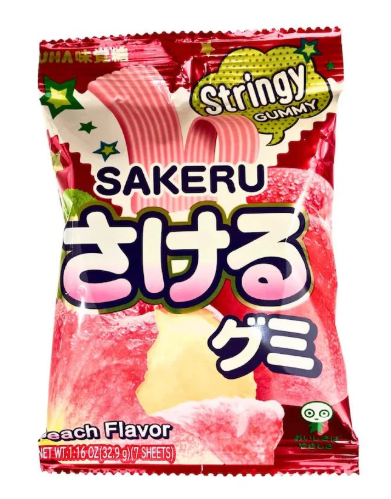 Uha String Gummy Peach Flavor (Japan)