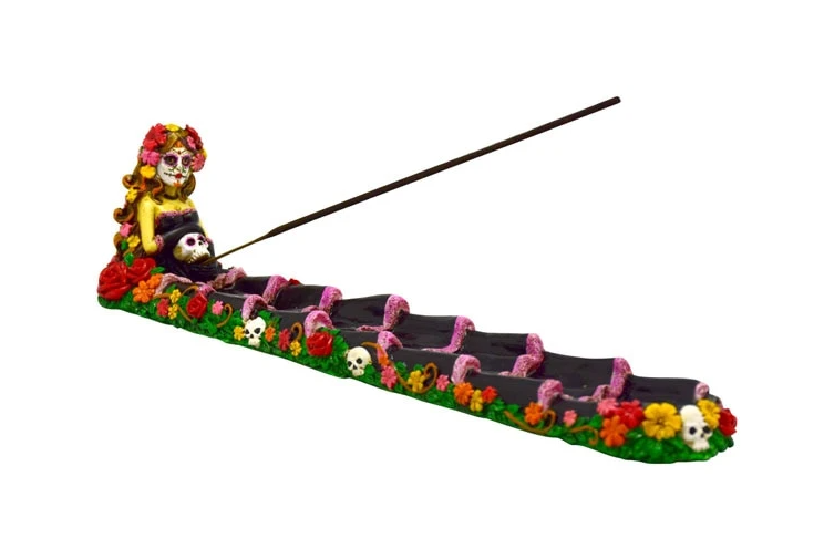 Day Of The Dead La Catrina Incense Burner