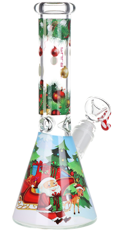 Pulsar Ho-Ho-Holiday Glass Herb Pipe Duo