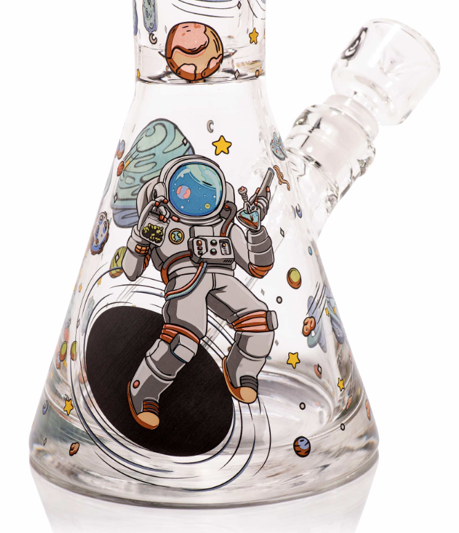 Milkyway Glass X Wormhole - Lost in Space 14″ Clear Beaker Bong
