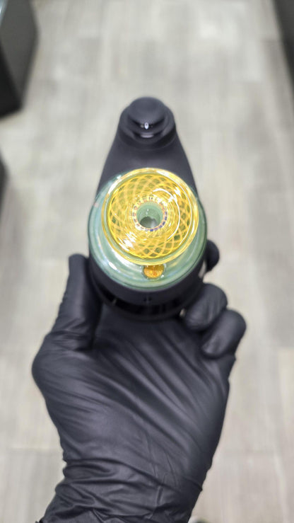Gatez Glass - Green Energy X Satin Dry Top Puffco Peak/Pro Attachment