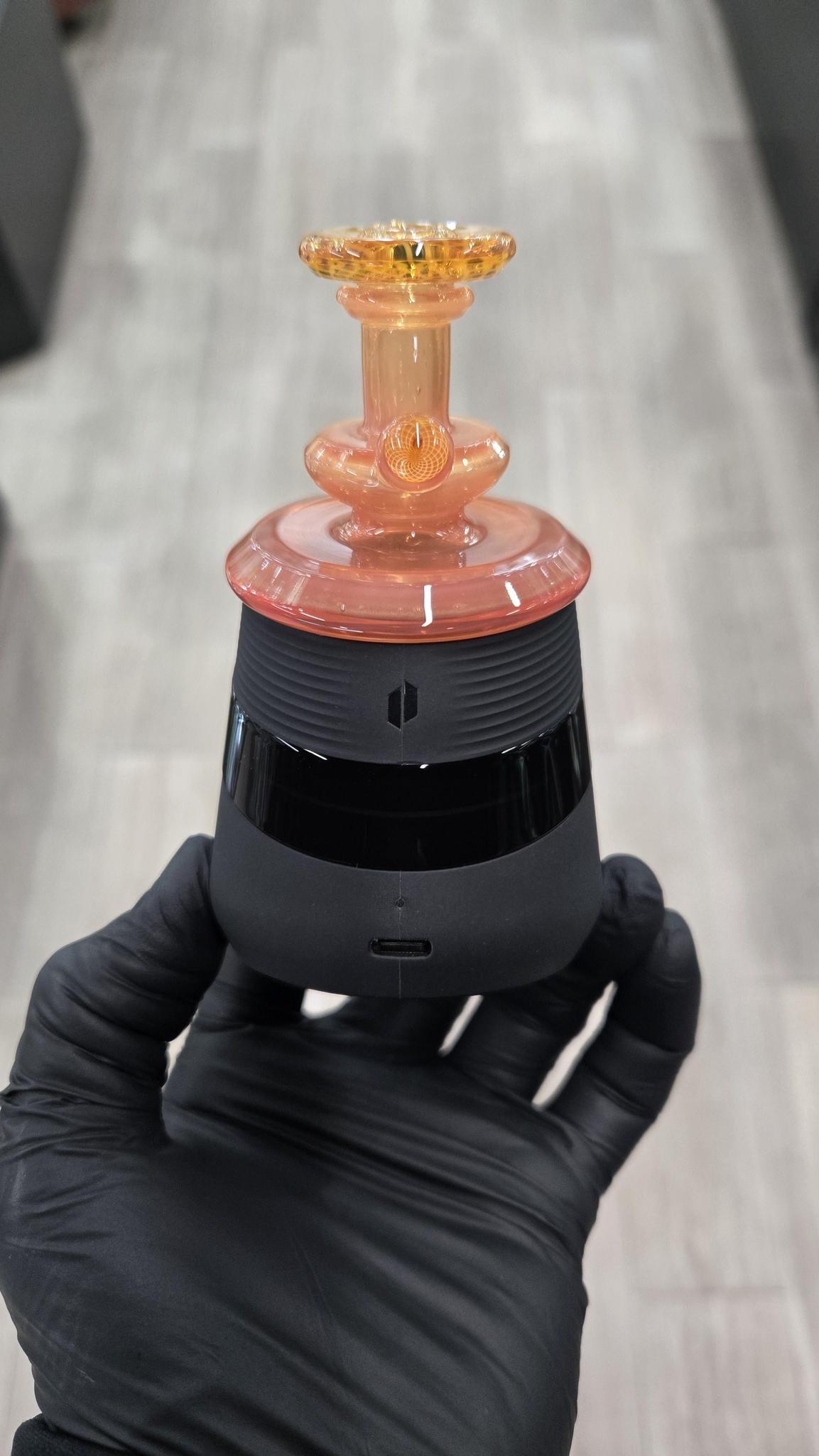 Gatez Glass - Orange Rainbow X Satin Dry Top Puffco Peak/Pro Attachment