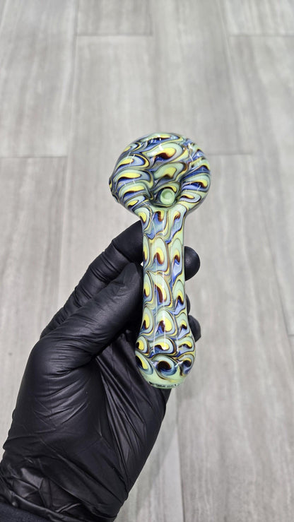 Izlow Glass - Peacock Handpipe