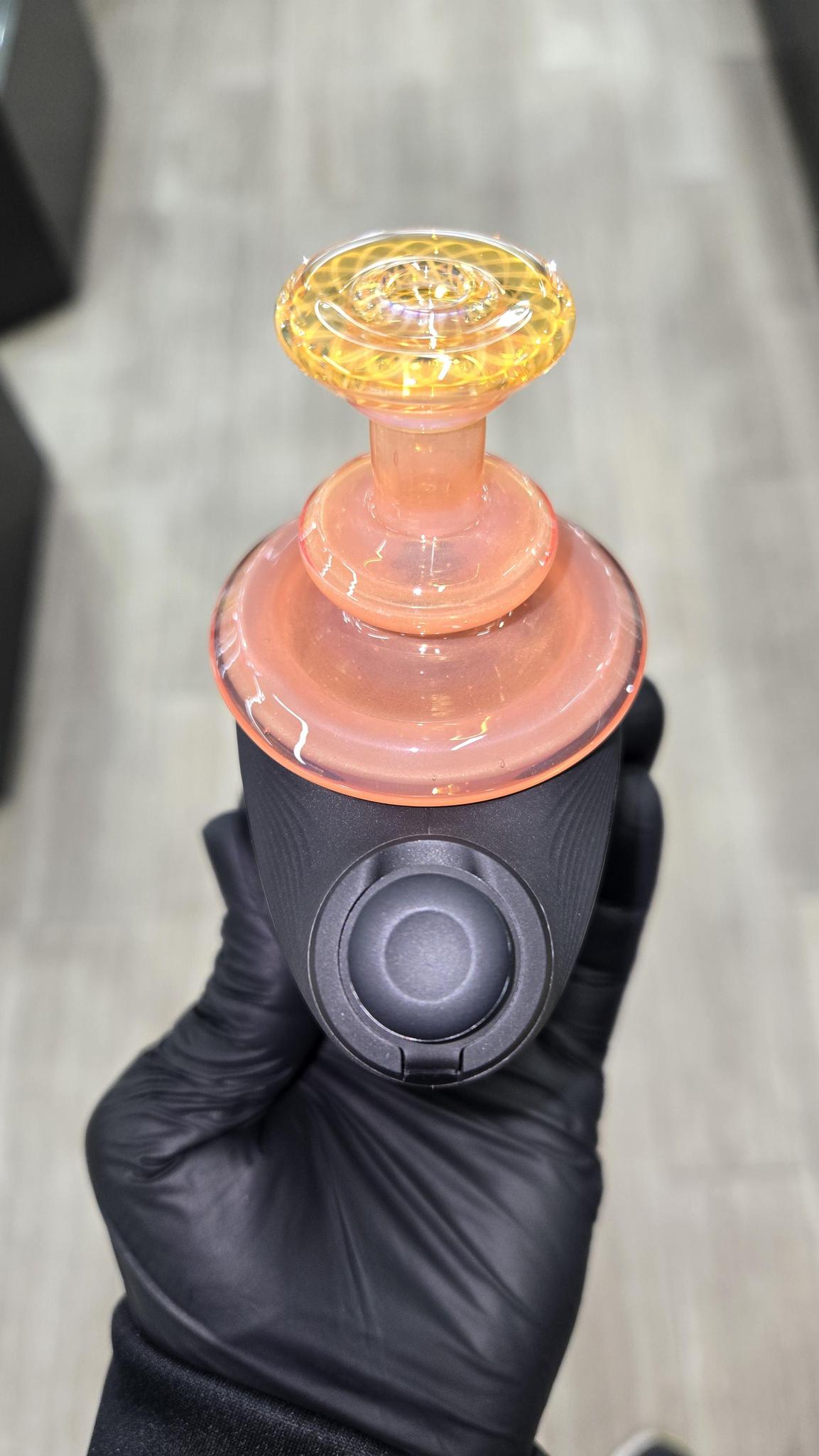 Gatez Glass - Orange Rainbow X Satin Dry Top Puffco Peak/Pro Attachment