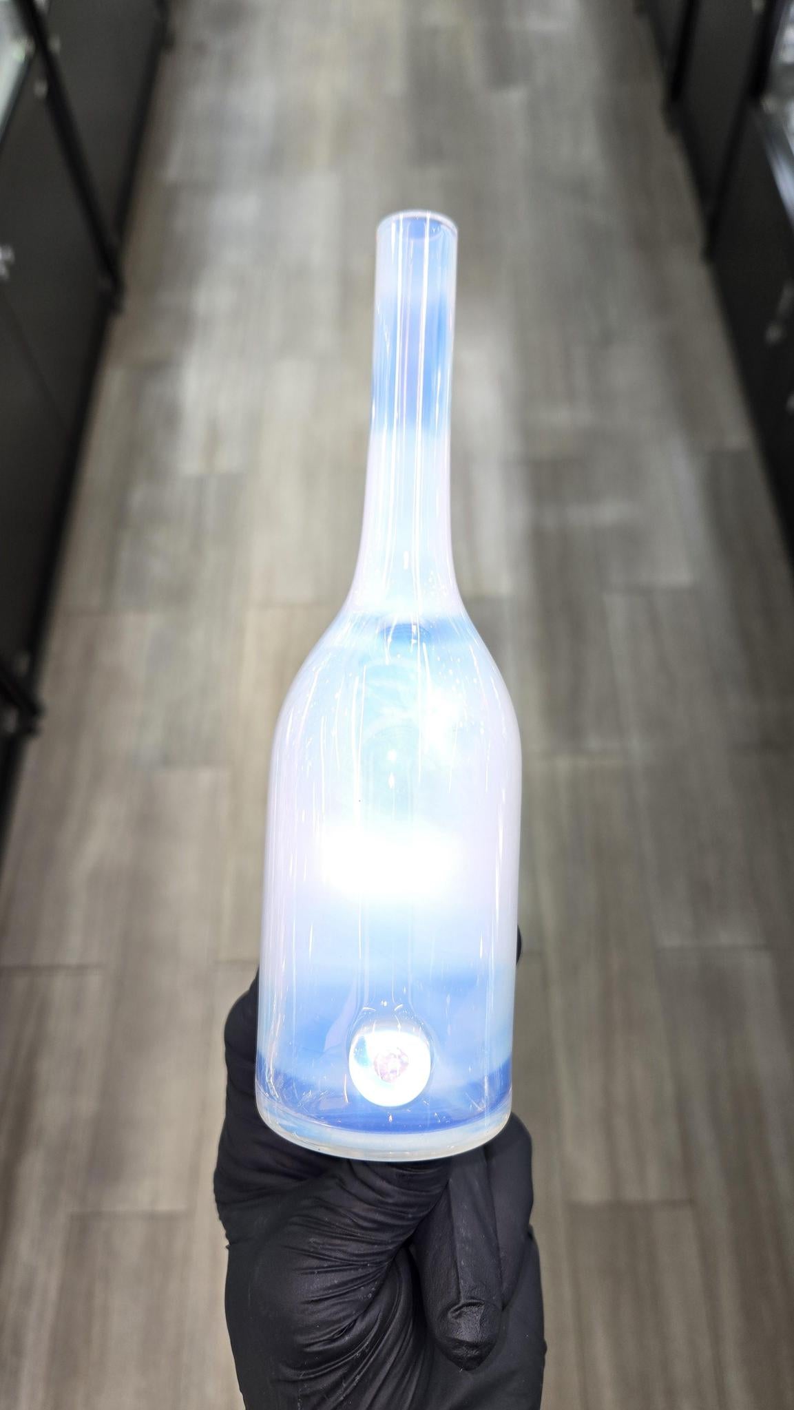 The Glass Mechanic - Moonstone Encased Opal Sake Bottle