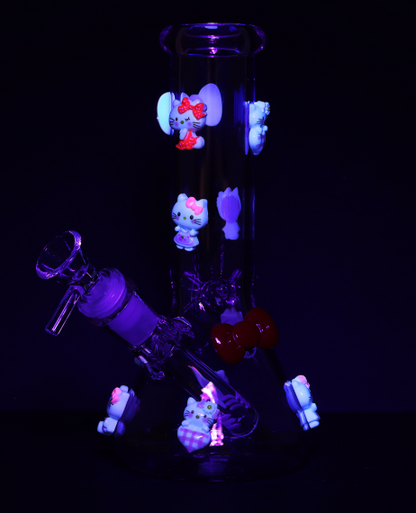 Wassup Kitty Beaker Glass Water Pipe