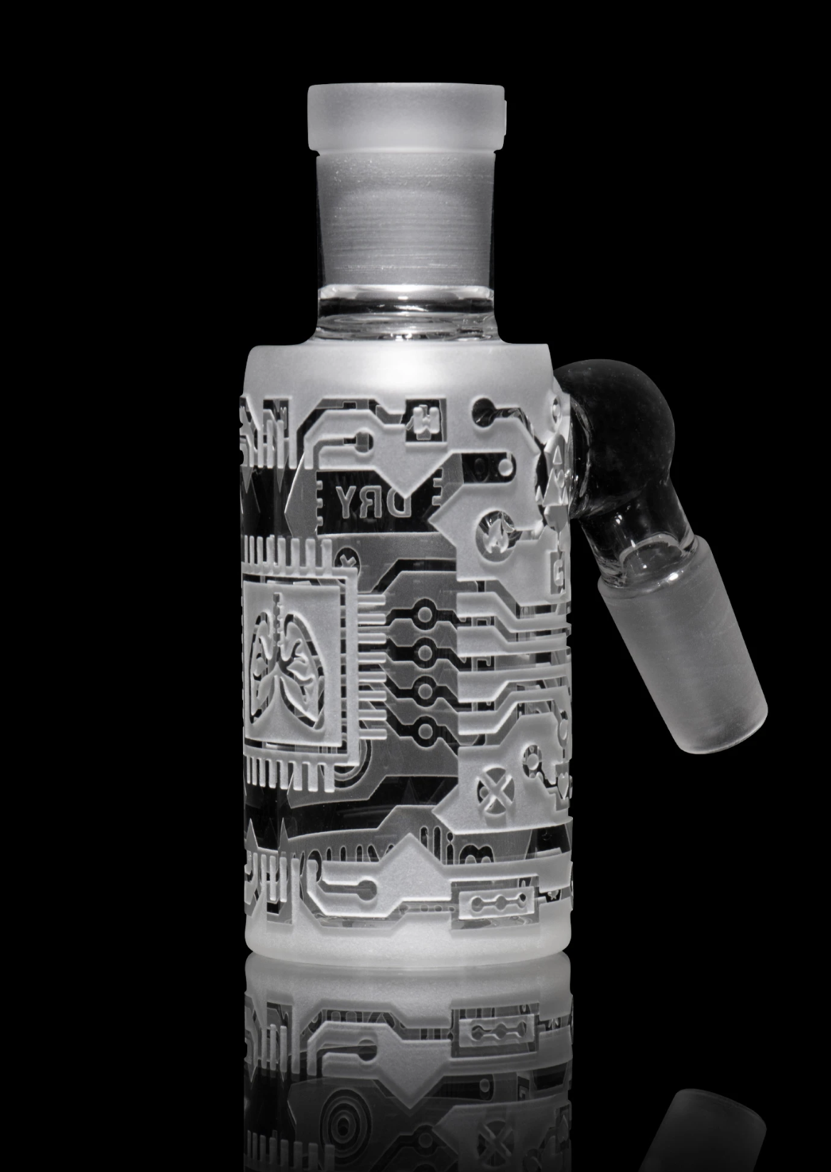 Milkyway Glass - Circuitboard Clear Dry Ash Catcher
