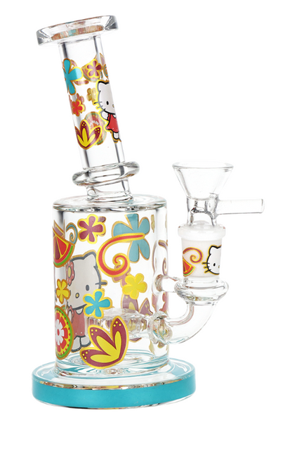 Salutations Kitty Glass Water Pipe