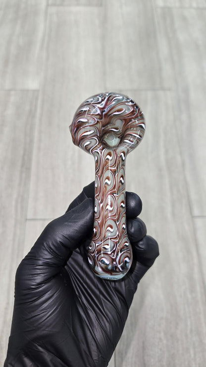 Izlow Glass - Sage Peacock Handpipe