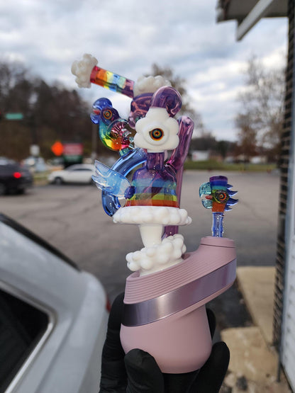 Rj Glass - Toucan Set Wet Puffco Peak/Pro Attachment