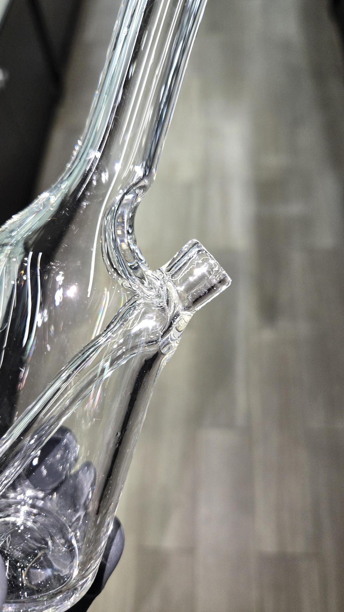 The Glass Mechanic - Clear Encased Opal Sake Bottle
