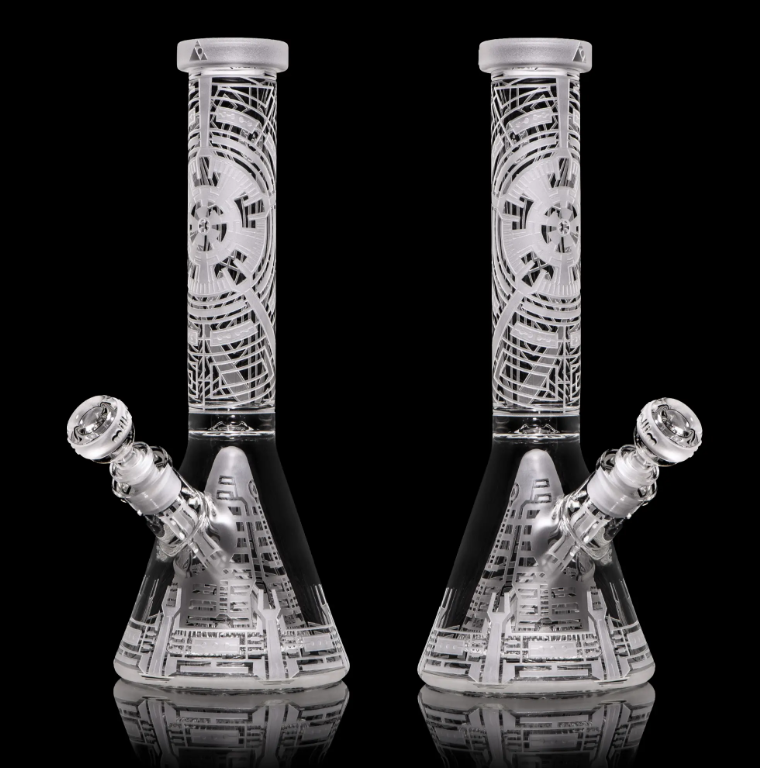 Milkyway Glass - Nuclear Reactor 14″ Clear Beaker Bong with Collins Perc