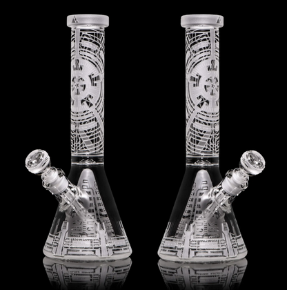 Milkyway Glass - Nuclear Reactor 14″ Clear Beaker Bong with Collins Perc