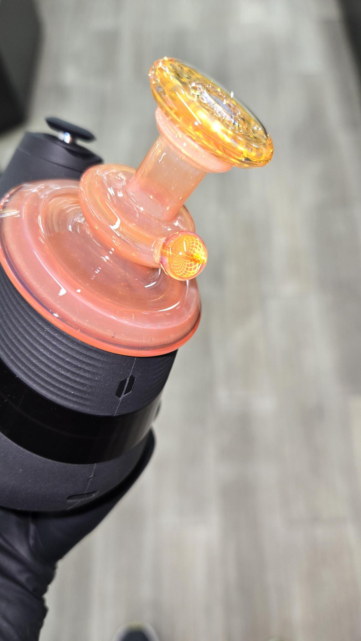 Gatez Glass - Orange Rainbow X Satin Dry Top Puffco Peak/Pro Attachment