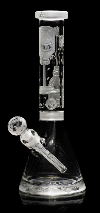 Milkyway Glass - Potion Rose 14″ Clear Beaker Bong
