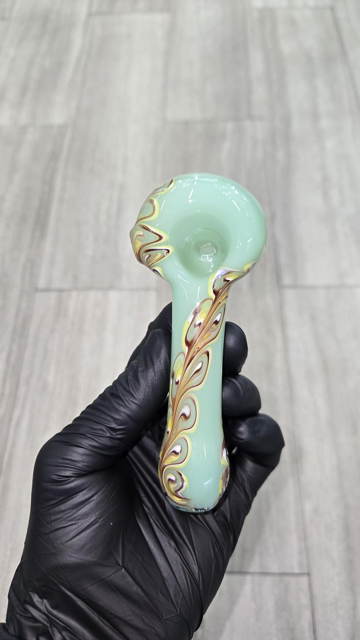 Izlow Glass - Sage Half Paisley Handpipe