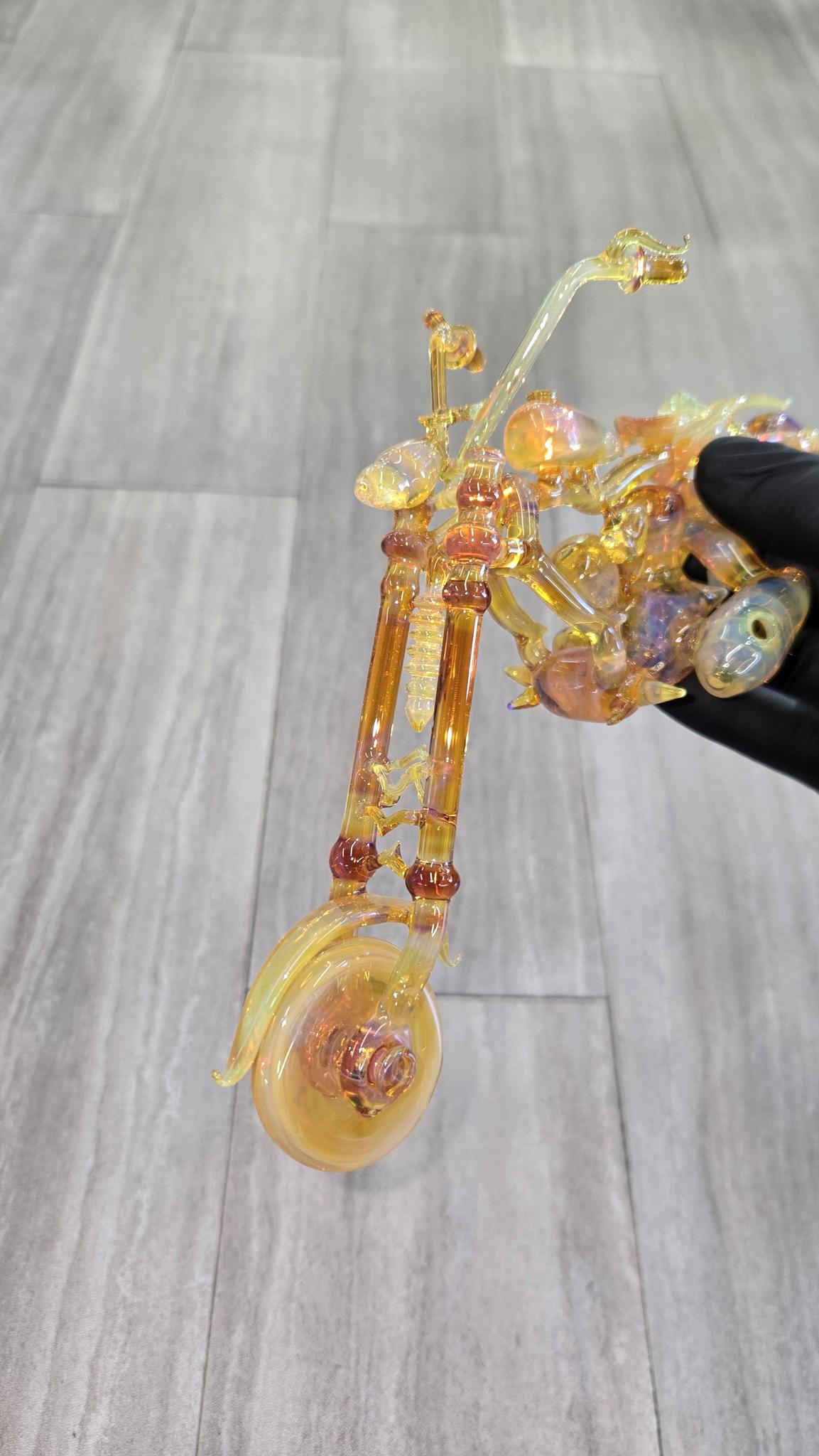Rootin Tootin Glass - Harley Motorbike Dry Pipe