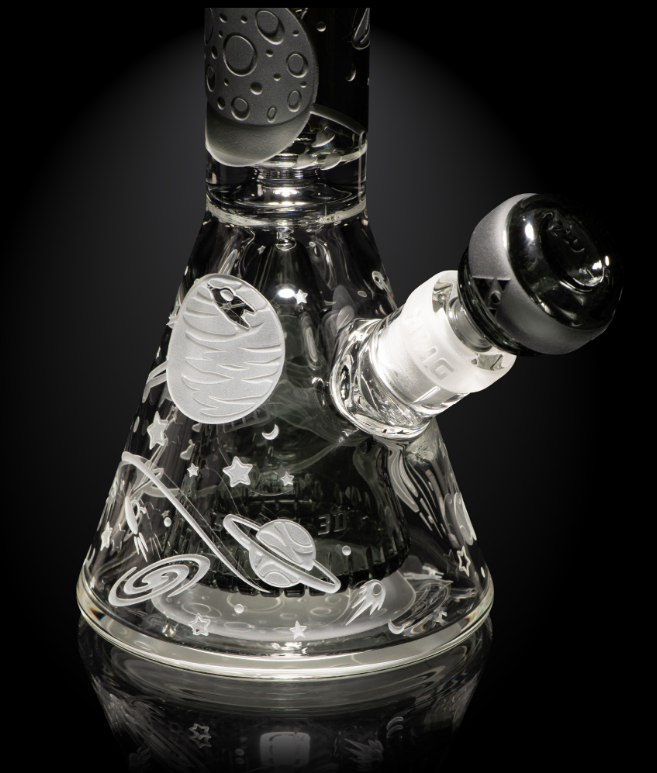 Milkyway Glass - Space Odyssey in 3D 11" Slime Beaker Bong with Collins Perc