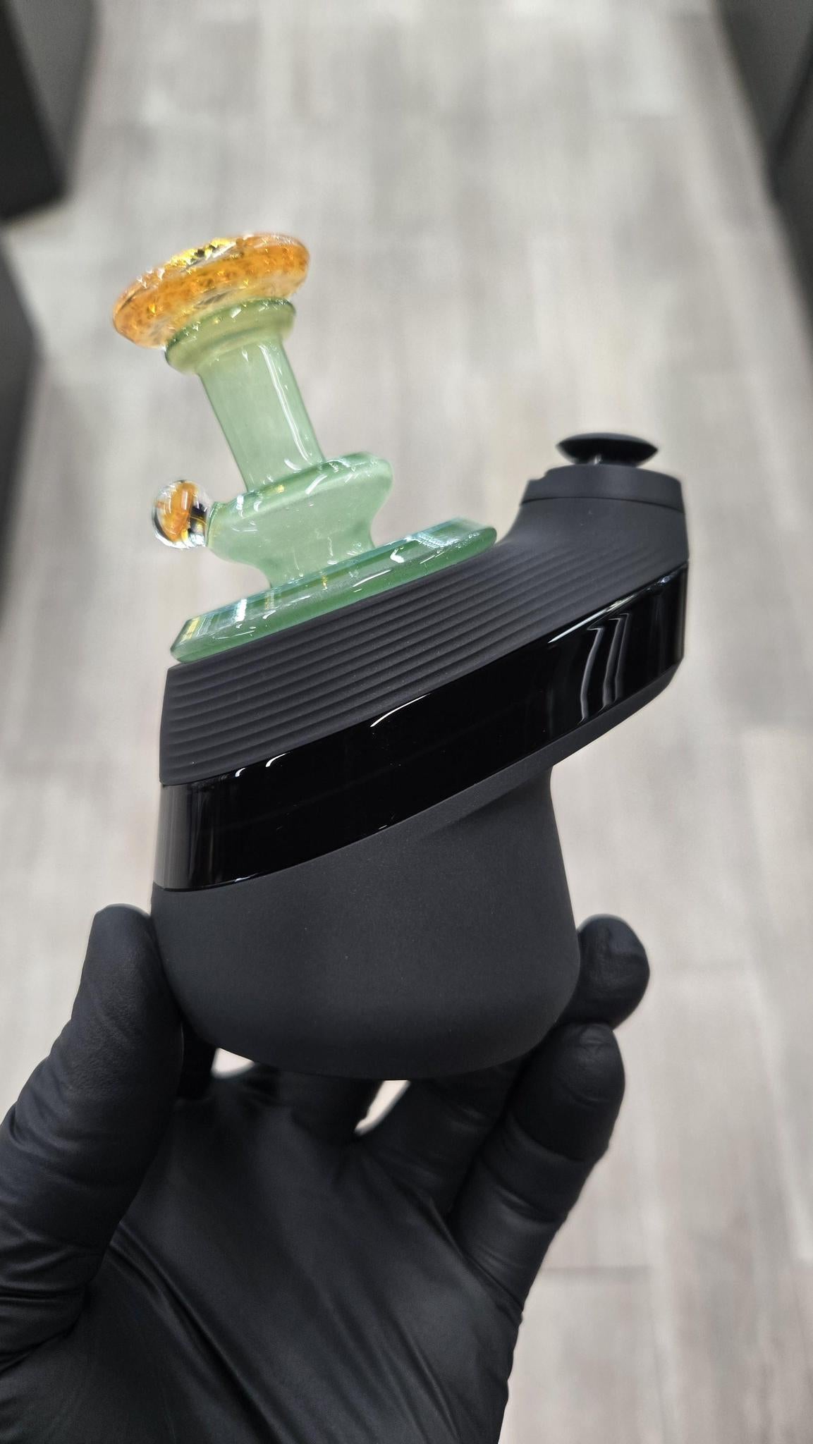 Gatez Glass - Green Energy X Satin Dry Top Puffco Peak/Pro Attachment