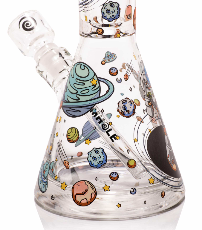 Milkyway Glass X Wormhole - Lost in Space 14″ Clear Beaker Bong