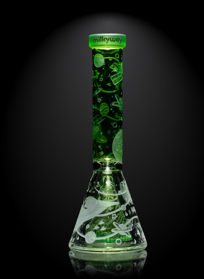 Milkyway Glass - Space Odyssey in 3D 11" Slime Beaker Bong with Collins Perc