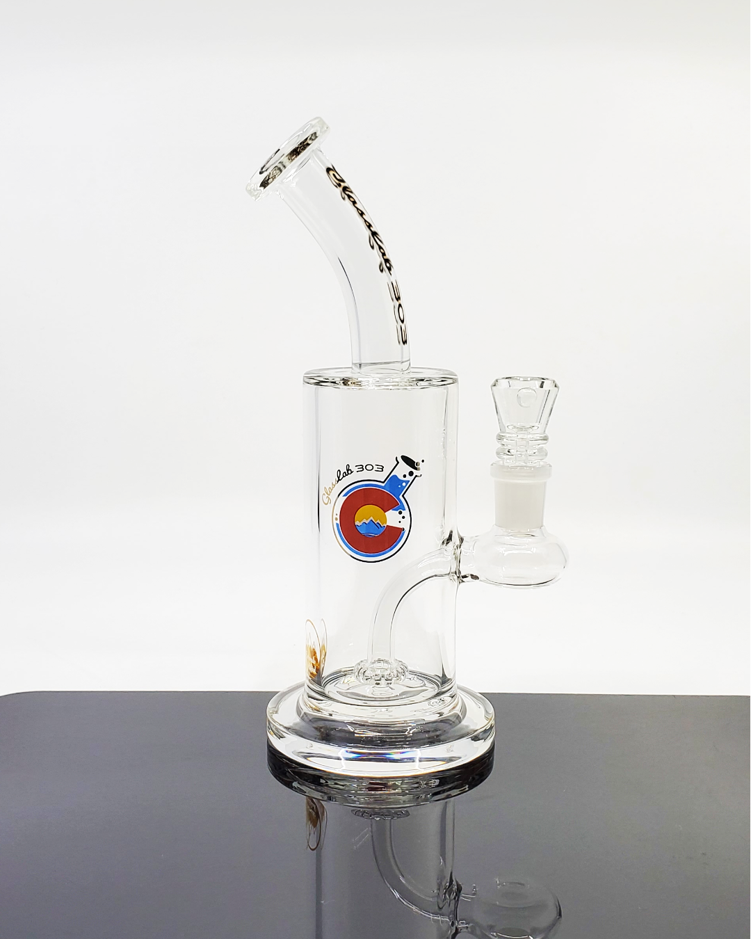 Glass Lab 303 Disk Perc Straight Tube | Efficient Filtration | 14MM Jo – HG