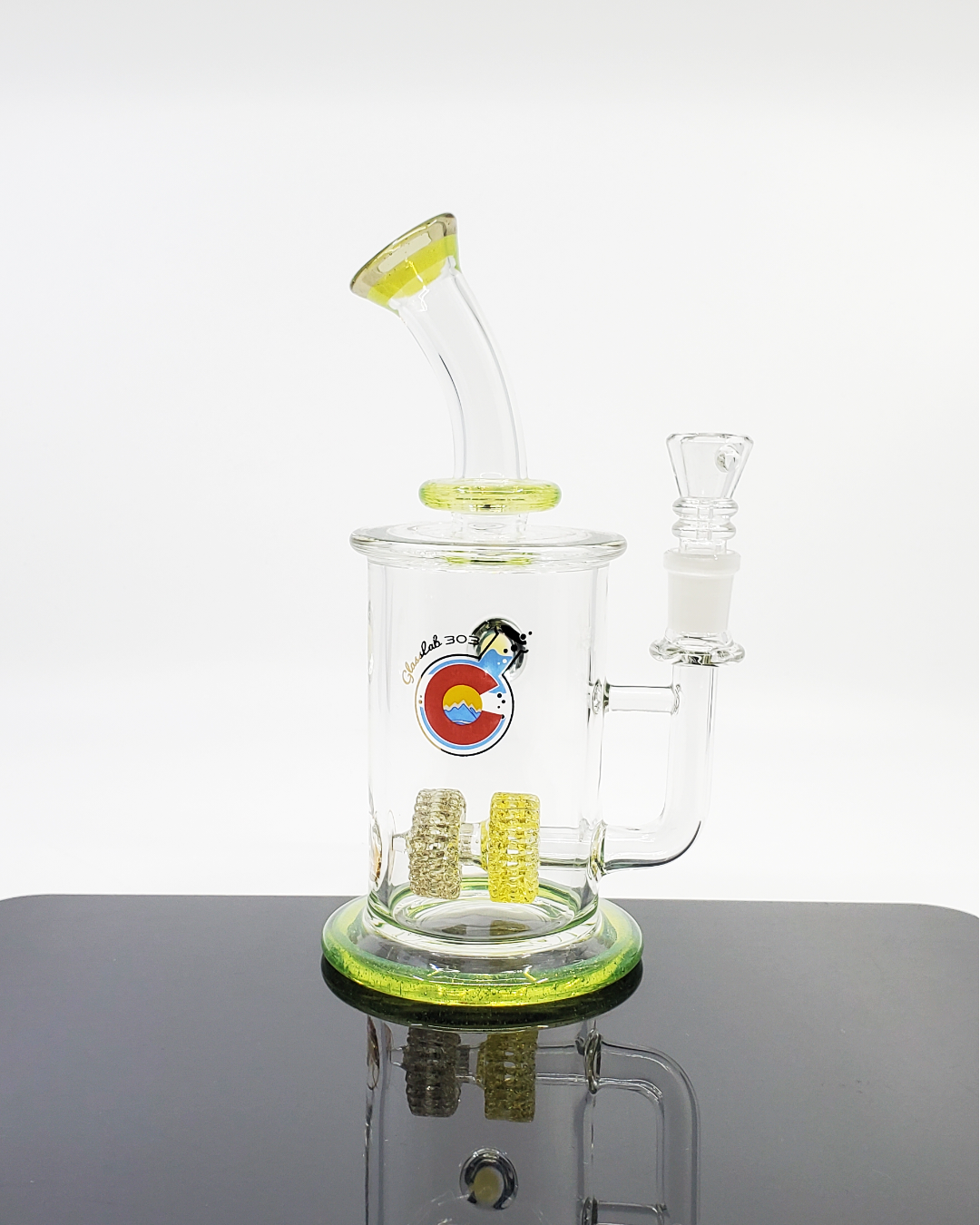 Glass Lab 303 Dual Lace Disk Perc | Efficient Filtration | Compact Rig – HG