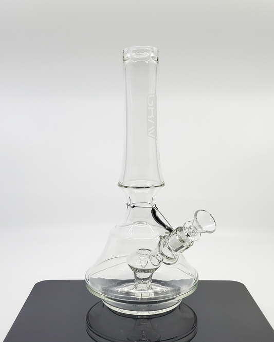 GRAV Labs Empress Beaker premium glass bong with a 14mm joint, wide base for stability, and smooth filtration.