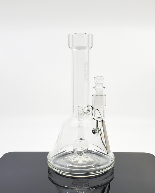 GRAV Labs Small Bell Base Beaker, a compact glass bong designed for portability and smooth filtration with a bell-shaped base.
