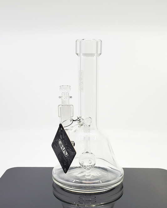 Portable and travel-friendly GRAV Small Bell Base Beaker with a sturdy glass construction for smooth, clean hits.
