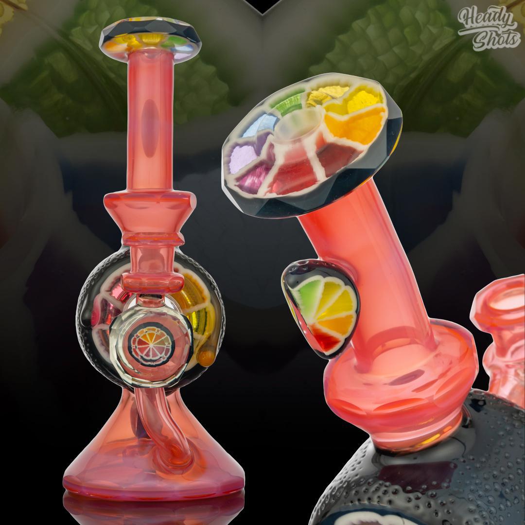 Bottom view of the J. Fell x Lyons Glass Portal Tube, displaying its stable base and seamless design.