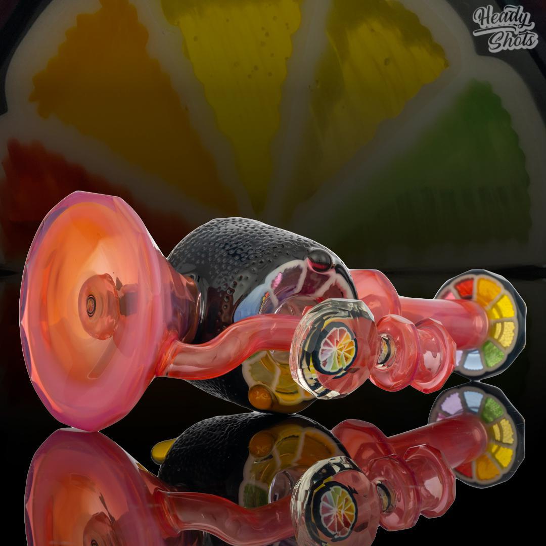 Detailed view of the J. Fell x Lyons Glass Portal Tube, highlighting its precision artistry.
