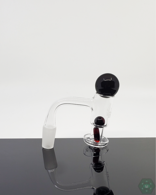 Jason Walker Glass Solid Color Slurper Set with terp pearls, 25mm marble, and terp valve for optimized airflow and vaporization.
