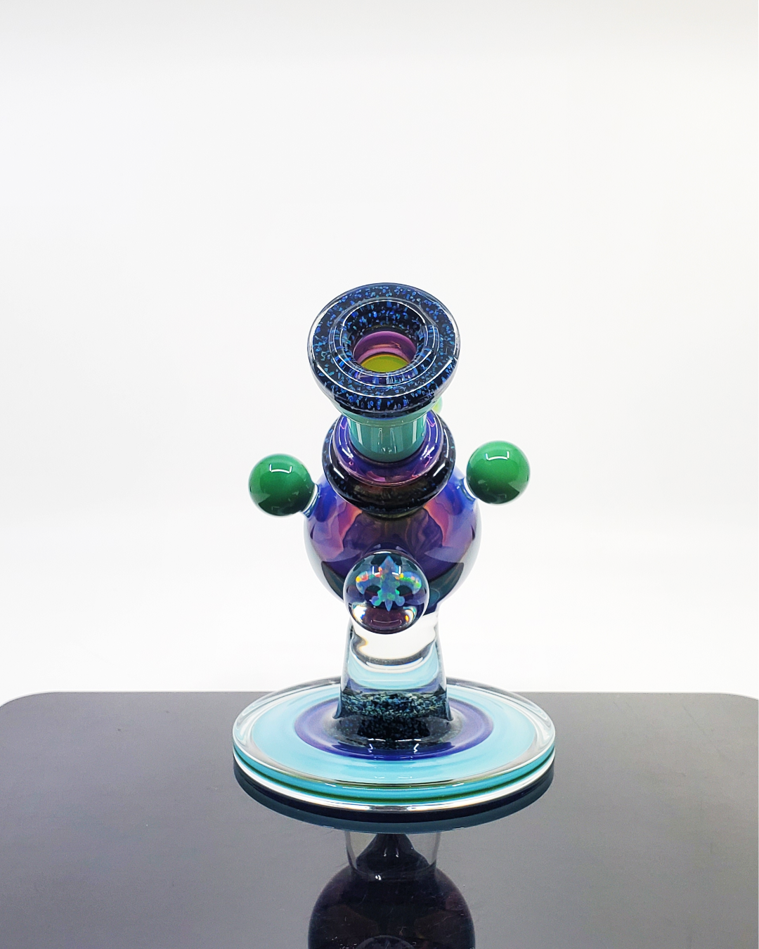 Kaijun Express Rig Cajun Glass Two-Tone Crushed Opal Heliosphere – Limited Edition 14mm H – HG