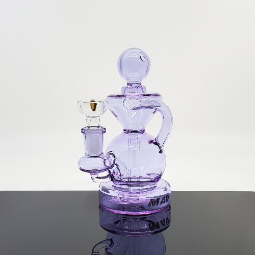 MAV Glass Mini Ball Recycler with a compact design and smooth filtration, delivering clean and efficient hits in a portable size.