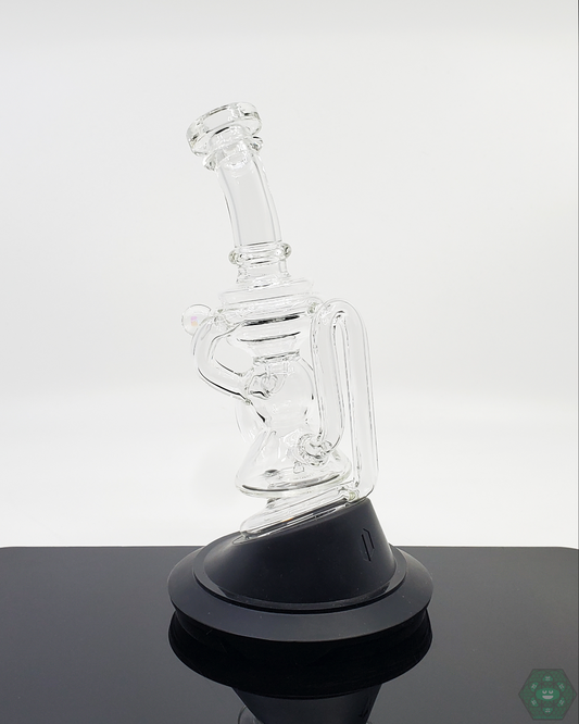  Mini Recycler Puffco Attachment featuring compact water filtration for enhanced vapor quality.