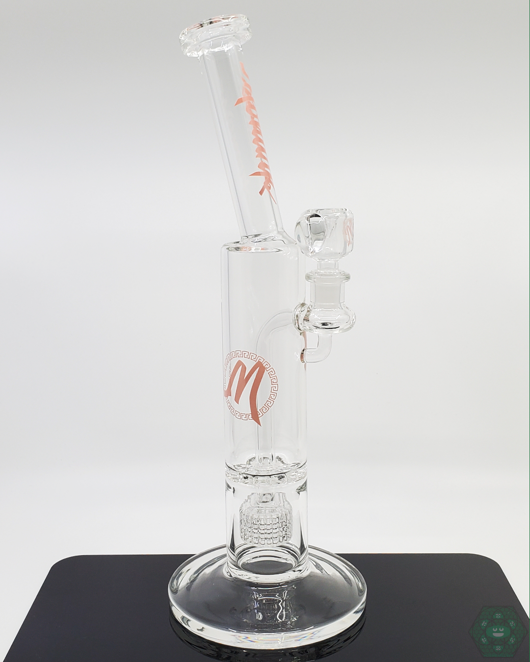  Monark Glass 50MM Clear Ratchet featuring a unique ratchet design for smooth filtration, made from durable glass for a reliable and efficient smoking experience.