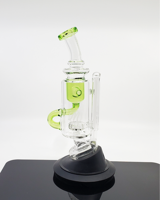 Monark Glass Recycler Attachment designed for Puffco, offering enhanced water filtration and a smoother smoking experience.