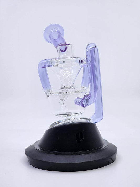 Enhance your session with the Purple Dual Recycler Attachment for Puffco, featuring superior filtration and a vibrant purple finish.